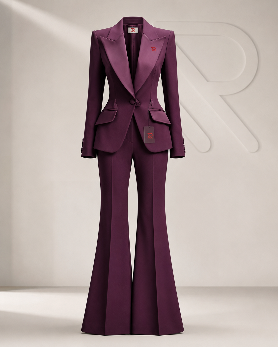 Red Fashion luxury executive women suit
